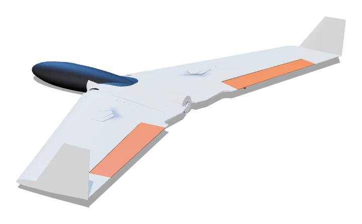 3D-printed RC flying wing